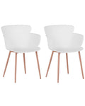 Set of 2 Dining Chairs SUMKLEY White