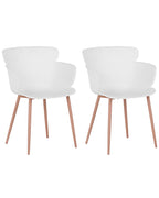 Set of 2 Dining Chairs SUMKLEY White