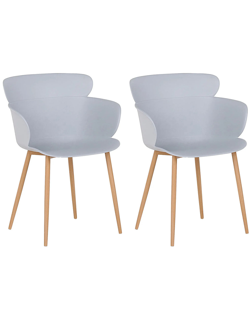 Set of 2 Dining Chairs SUMKLEY Light Grey
