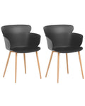 Set of 2 Dining Chairs SUMKLEY Black