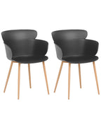 Set of 2 Dining Chairs SUMKLEY Black