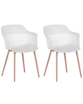 Set of 2 Dining Chairs BERECA White