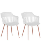 Set of 2 Dining Chairs BERECA White