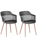 Set of 2 Dining Chairs BERECA Black