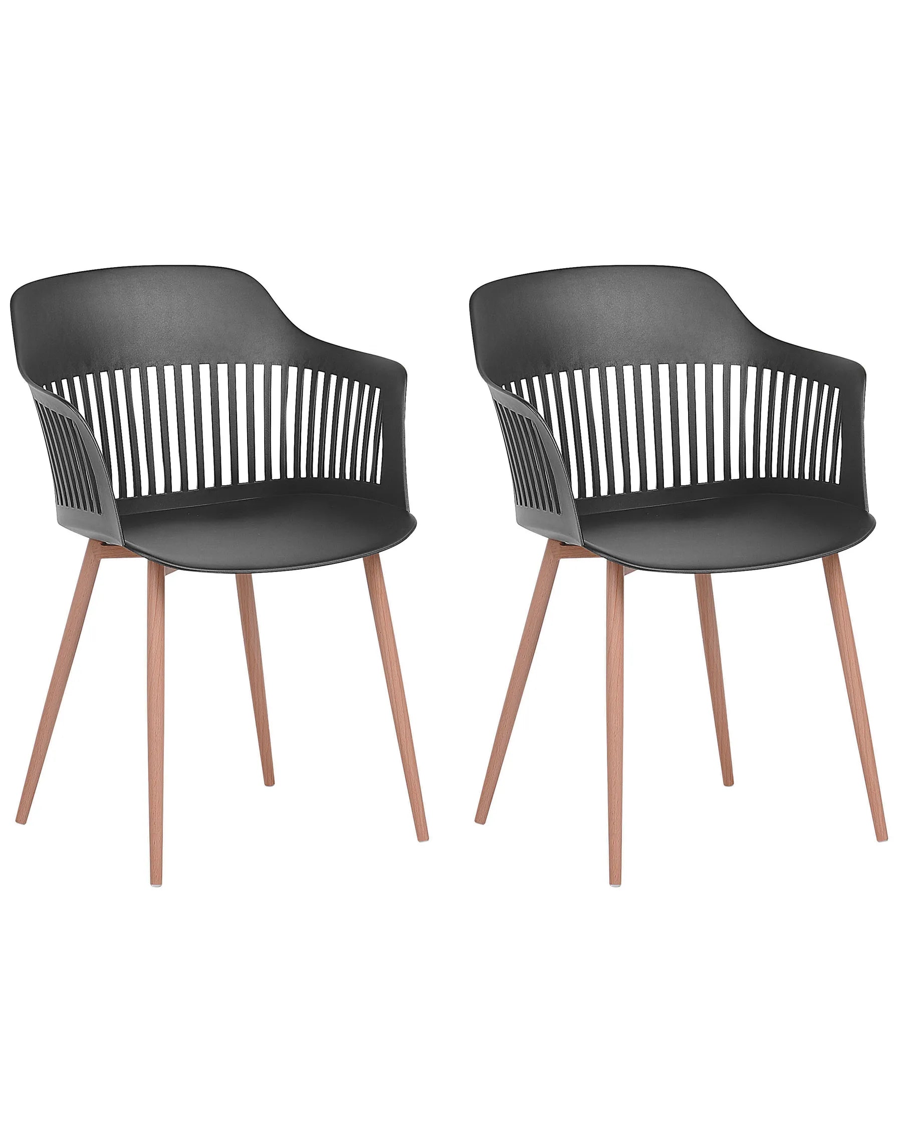 Set of 2 Dining Chairs BERECA Black