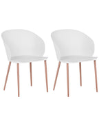 Set of 2 Dining Chairs BLAYKEE White