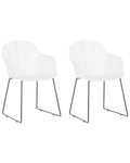Set of 2 Dining Chairs SYLVA White