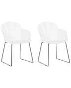 Set of 2 Dining Chairs SYLVA White
