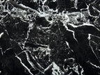 Dining Table KENTON Black Marble 140 cm 80 cm Tempered Glass