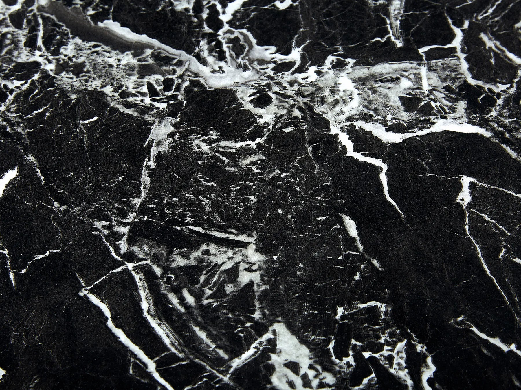 Dining Table KENTON Black Marble 140 cm 80 cm Tempered Glass