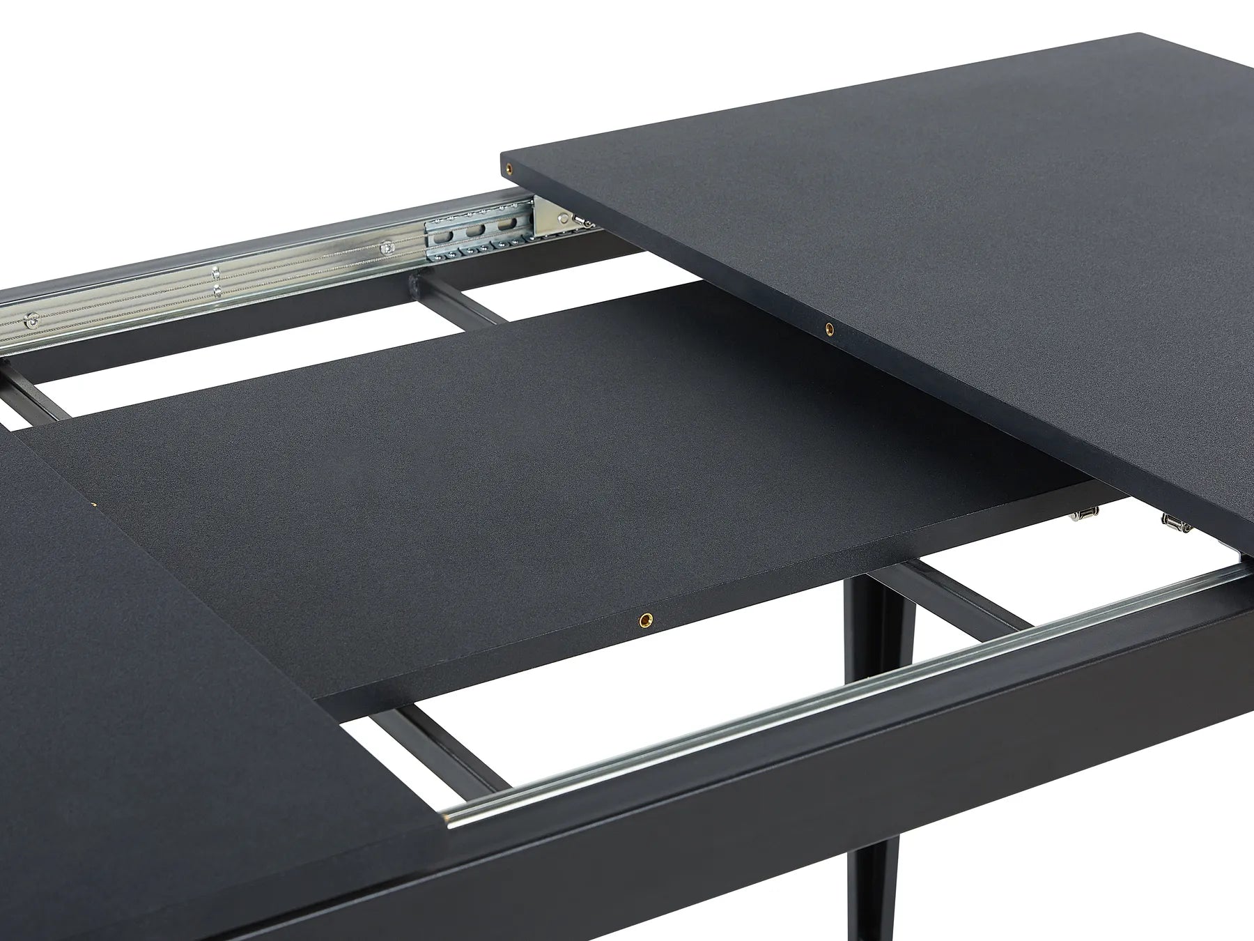 Extending Dining Table NORLEY Black 120/160 cm 80 cm