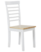 Set of 2 Dining Chairs BATTERSBY Wood White
