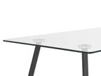 Dining Table MIDLAND Black 140 cm 80 cm Tempered Glass