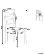 Set of 2 Dining Chairs BATTERSBY Wood White