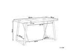 Dining Table TACOMA Light Brown 140 cm 80 cm Tempered Glass