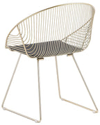 Set of 2 Dining Chairs AURORA Metal Gold