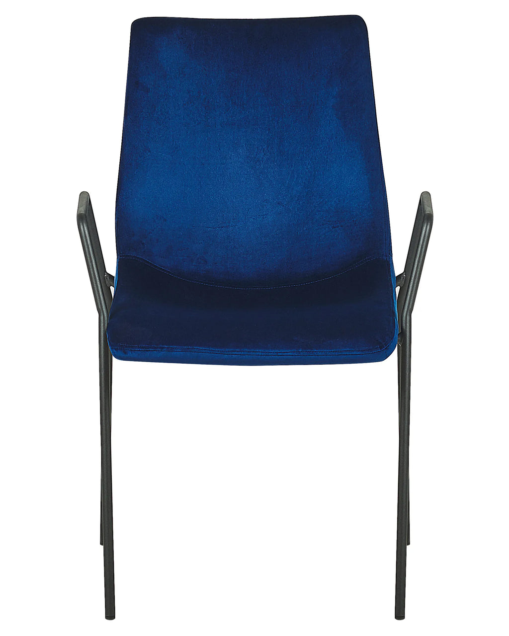 Set of 2 Dining Chairs JEFFERSON Velvet Dark Blue