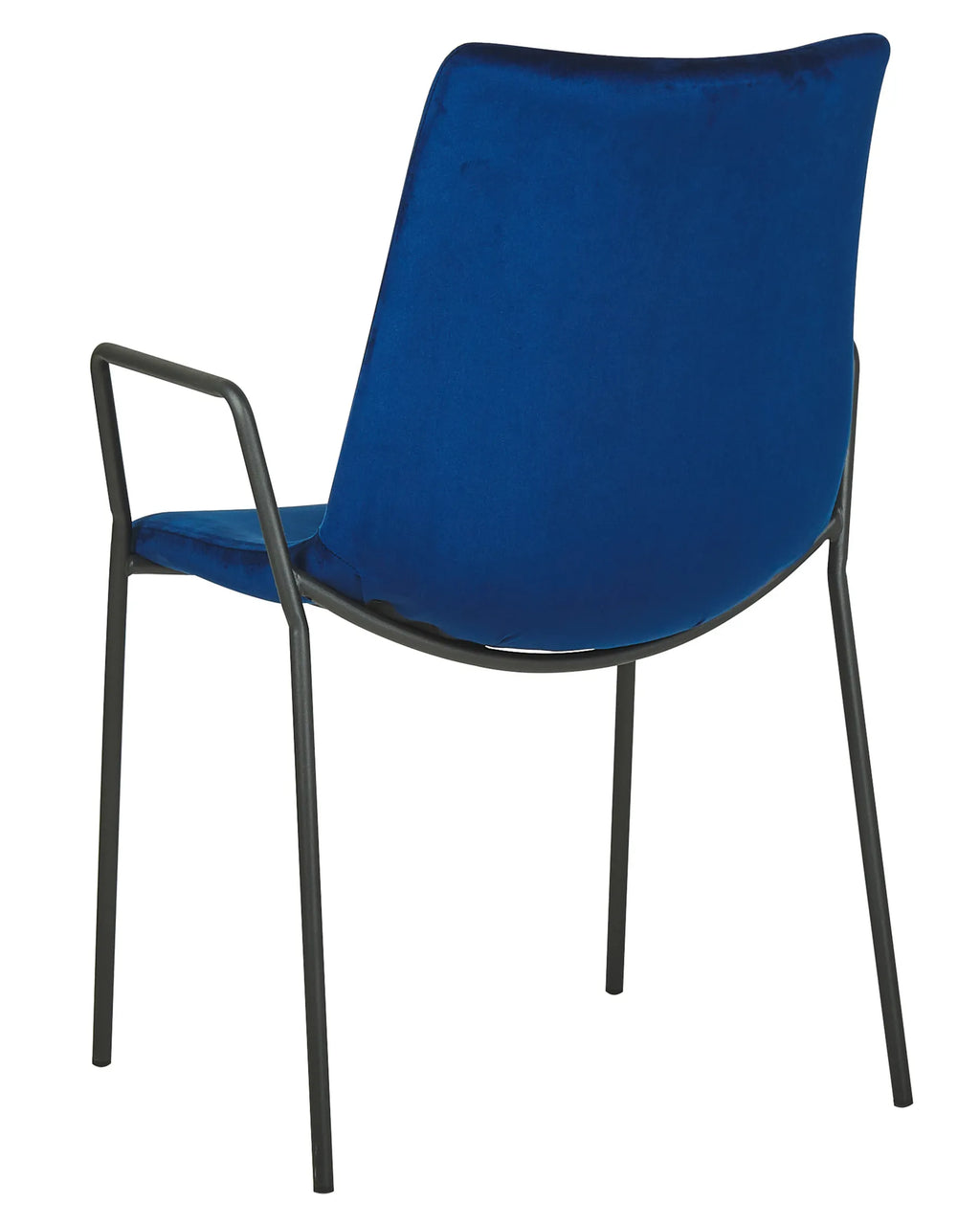 Set of 2 Dining Chairs JEFFERSON Velvet Dark Blue