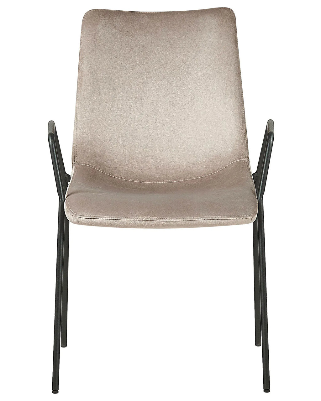 Set of 2 Dining Chairs JEFFERSON Velvet Taupe