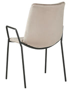 Set of 2 Dining Chairs JEFFERSON Velvet Taupe