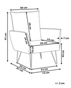 Armchair RIBE Fabric White