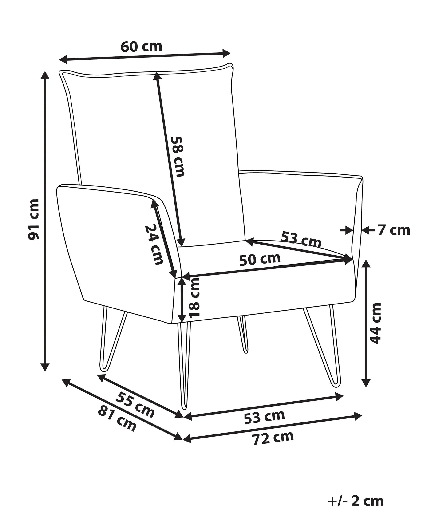 Armchair RIBE Fabric White
