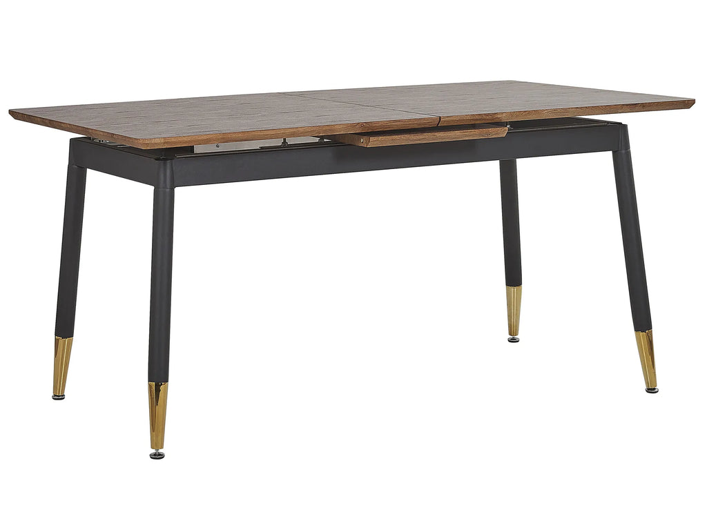 Extending Dining Table CALIFORNIA Dark Brown 160/200 cm 90 cm