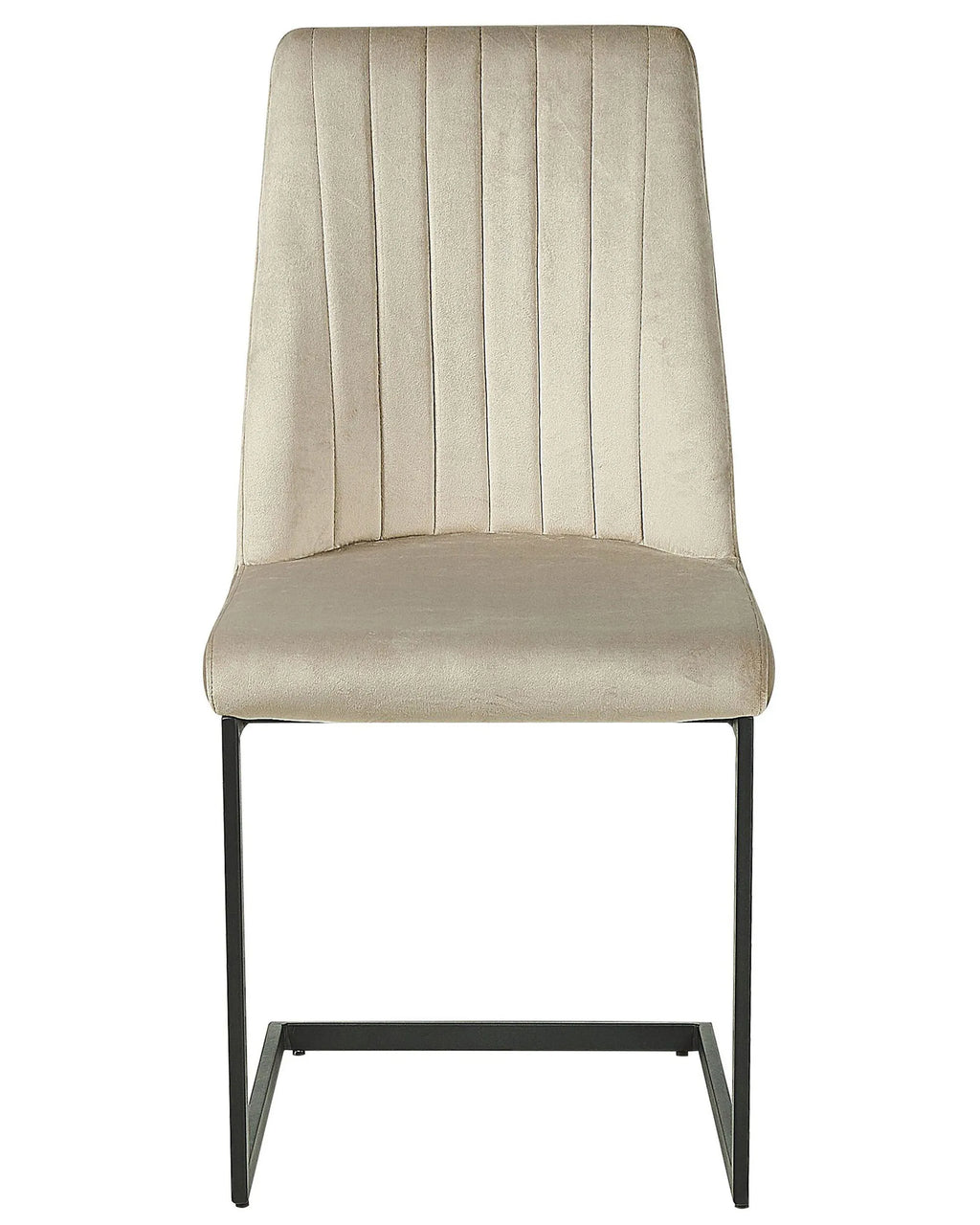 Set of 2 Dining Chairs LAVONIA Velvet Taupe