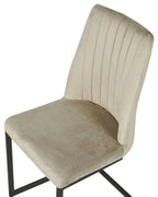 Set of 2 Dining Chairs LAVONIA Velvet Taupe