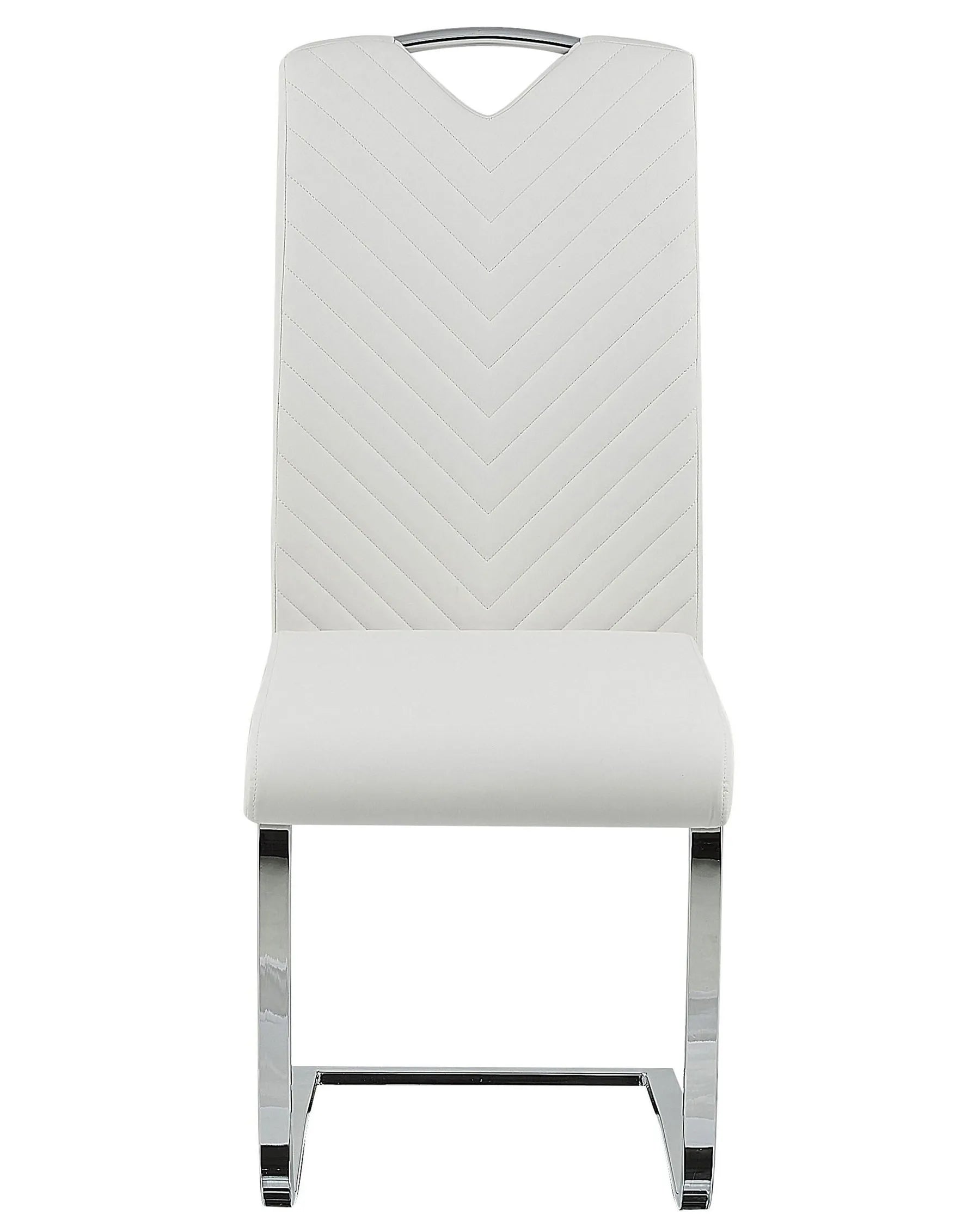 Set of 2 Dining Chairs PICKNES Faux Leather Off-White