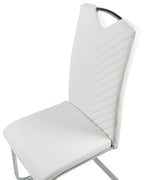 Set of 2 Dining Chairs PICKNES Faux Leather Off-White