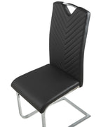 Set of 2 Dining Chairs PICKNES Faux Leather Black