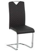 Set of 2 Dining Chairs PICKNES Faux Leather Black