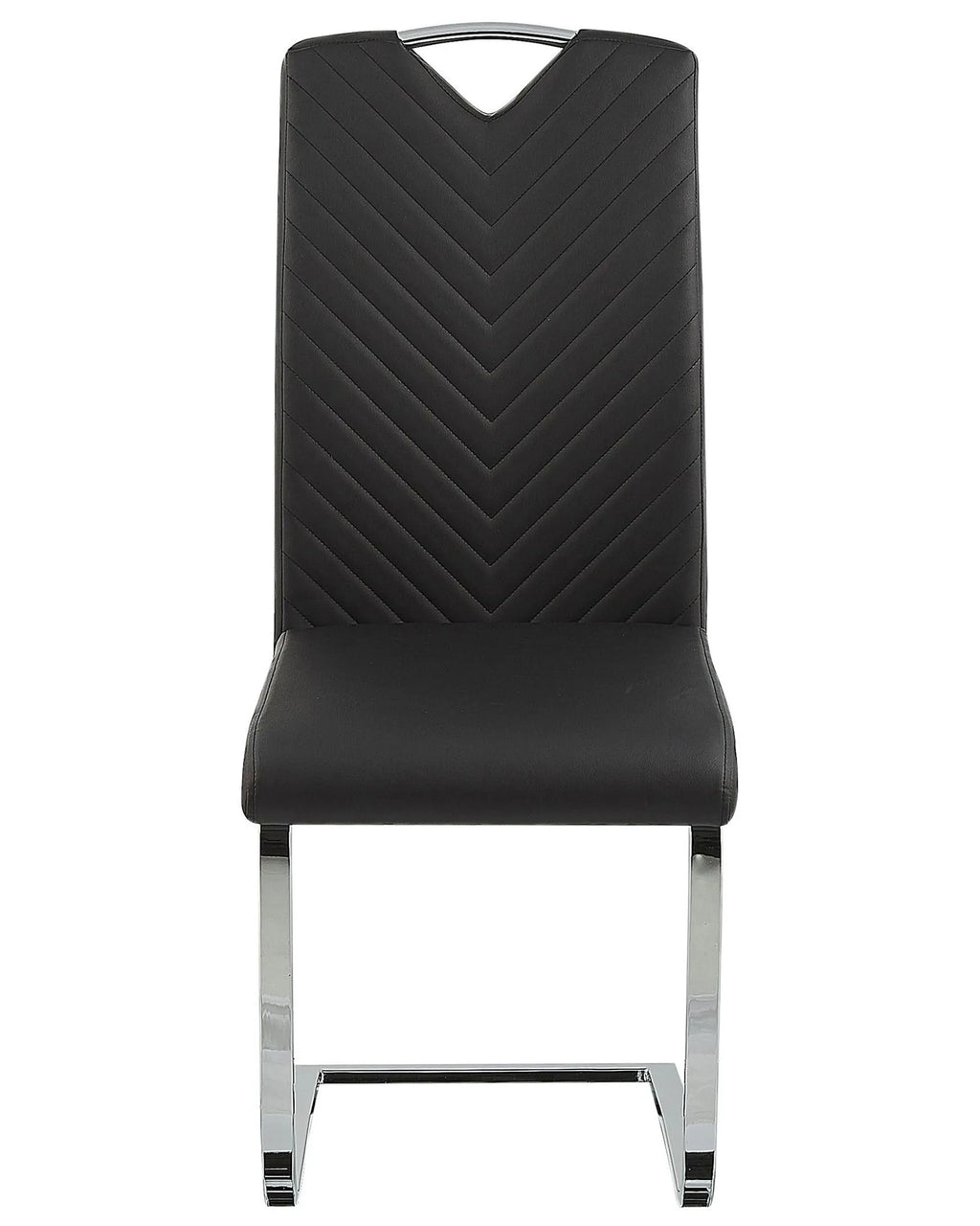 Set of 2 Dining Chairs PICKNES Faux Leather Black