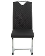 Set of 2 Dining Chairs PICKNES Faux Leather Black