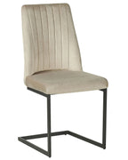 Set of 2 Dining Chairs LAVONIA Velvet Taupe