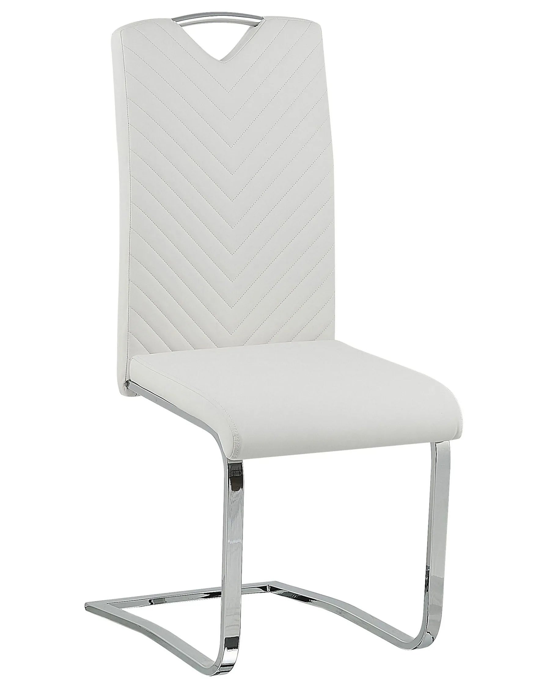 Set of 2 Dining Chairs PICKNES Faux Leather Off-White