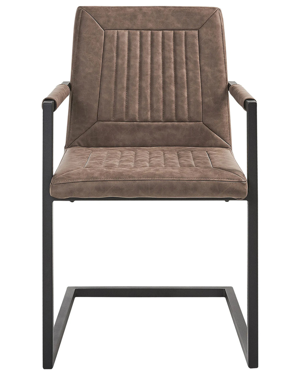 Set of 2 Conference Chairs BRANDOL Faux Leather Brown
