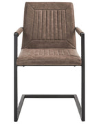 Set of 2 Conference Chairs BRANDOL Faux Leather Brown