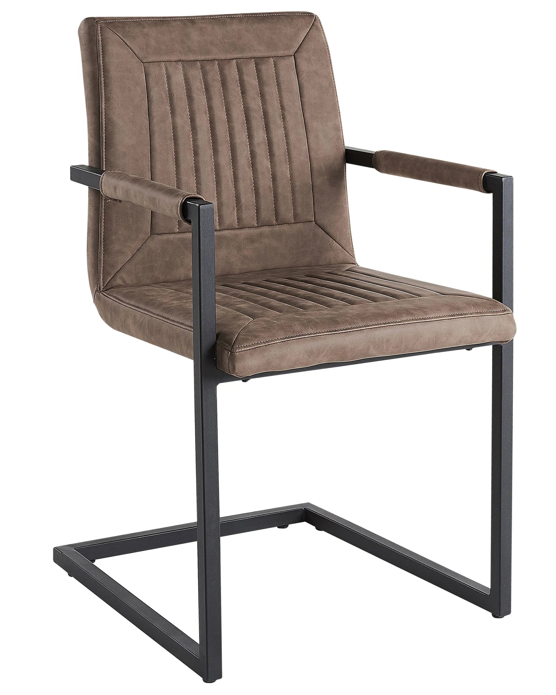 Set of 2 Conference Chairs BRANDOL Faux Leather Brown