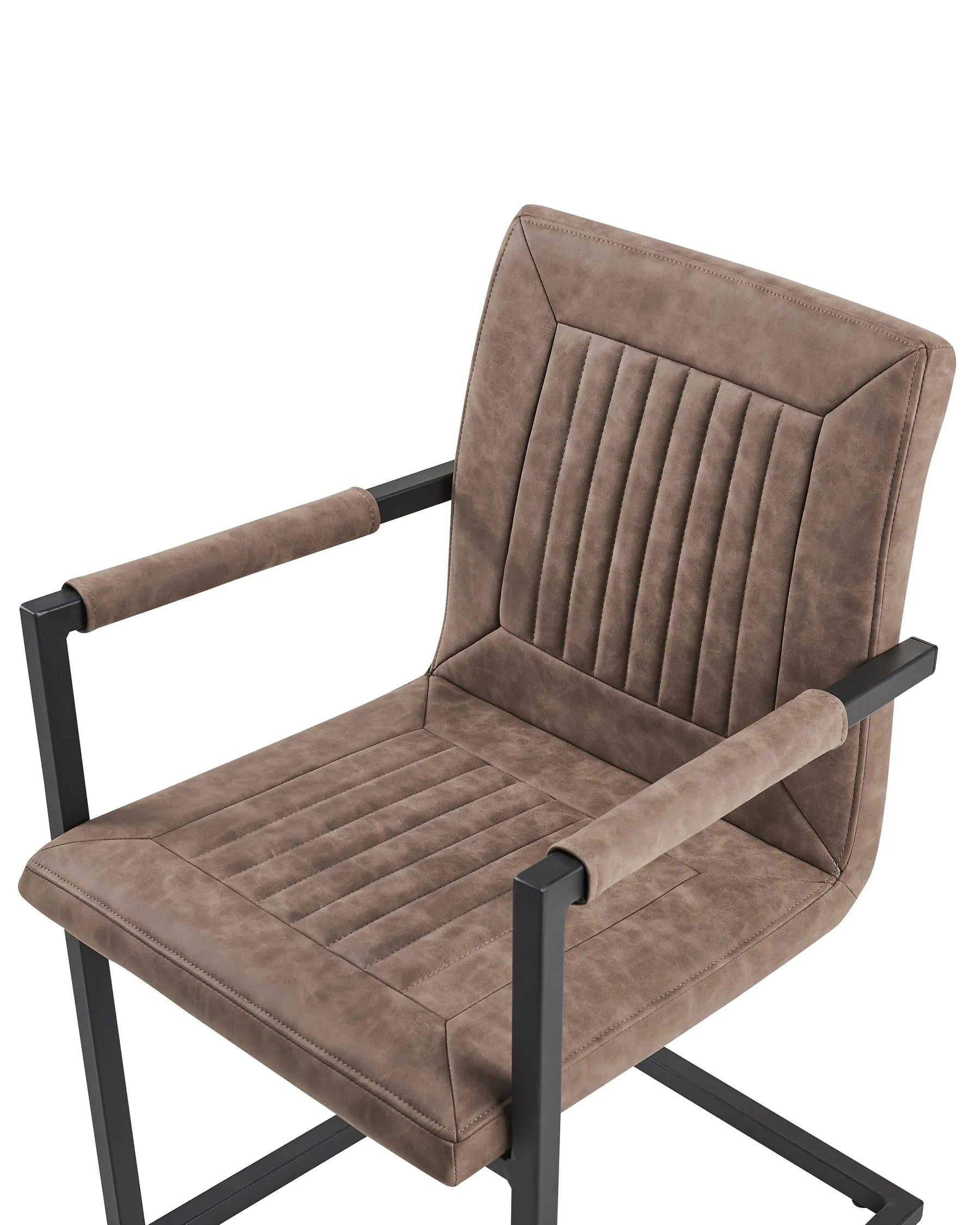Set of 2 Conference Chairs BRANDOL Faux Leather Brown