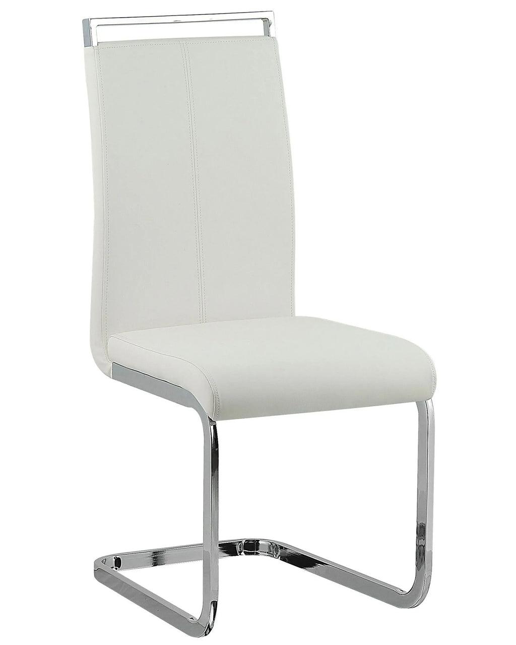 Set of 2 Dining Chairs GREEDIN Faux Leather White