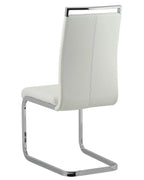 Set of 2 Dining Chairs GREEDIN Faux Leather White
