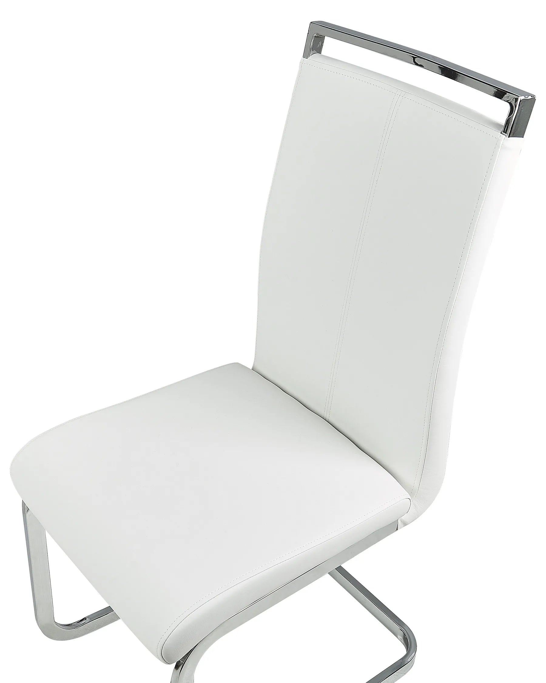 Set of 2 Dining Chairs GREEDIN Faux Leather White