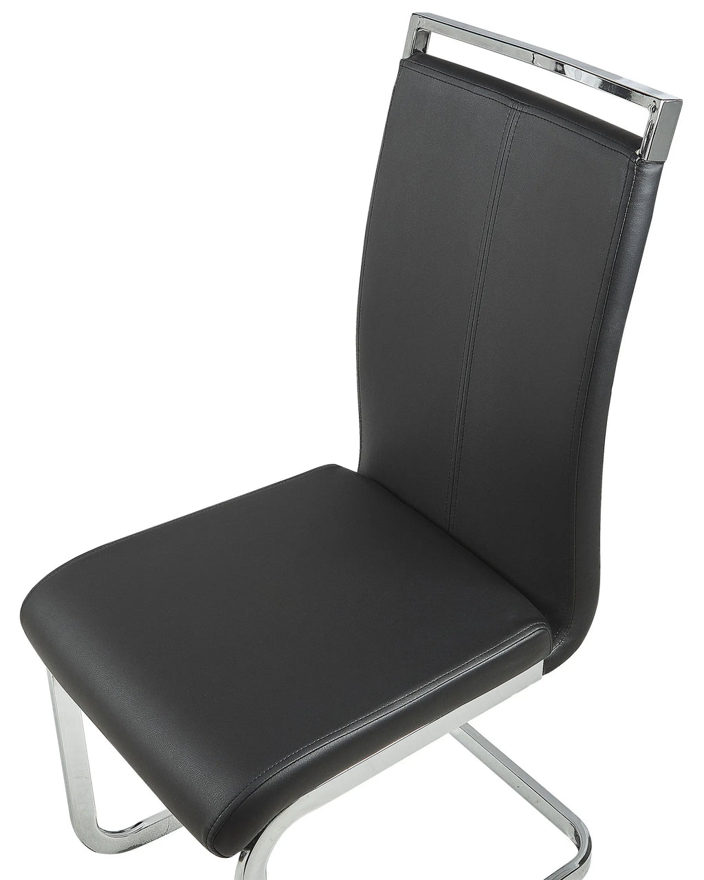 Set of 2 Dining Chairs GREEDIN Faux Leather Black