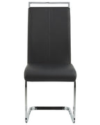 Set of 2 Dining Chairs GREEDIN Faux Leather Black