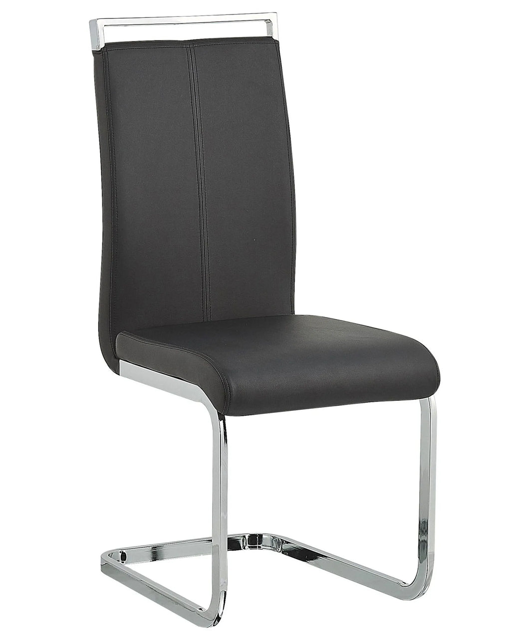Set of 2 Dining Chairs GREEDIN Faux Leather Black