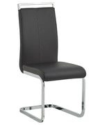 Set of 2 Dining Chairs GREEDIN Faux Leather Black