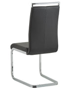 Set of 2 Dining Chairs GREEDIN Faux Leather Black