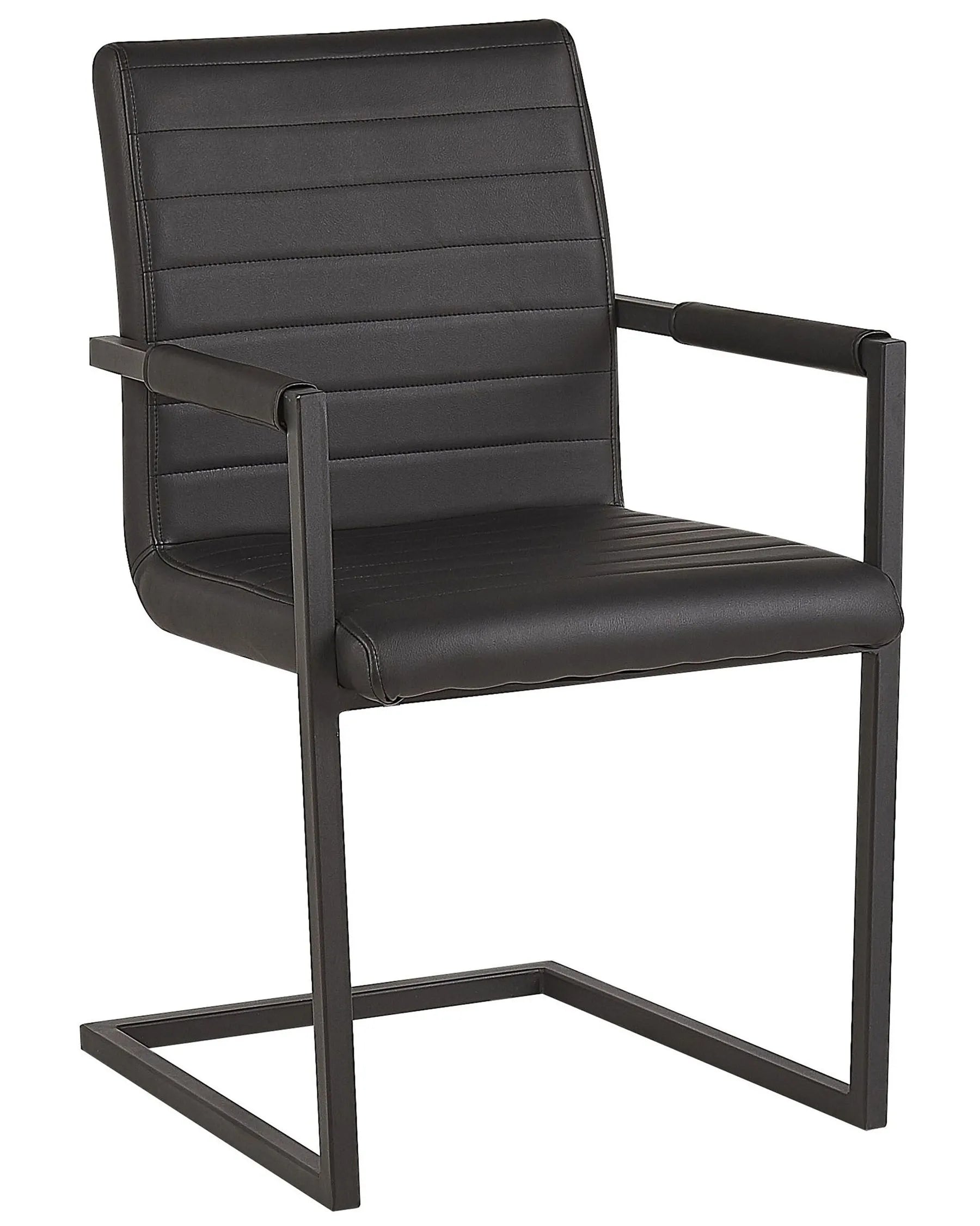 Set of 2 Conference Chairs BUFORD Faux Leather Black